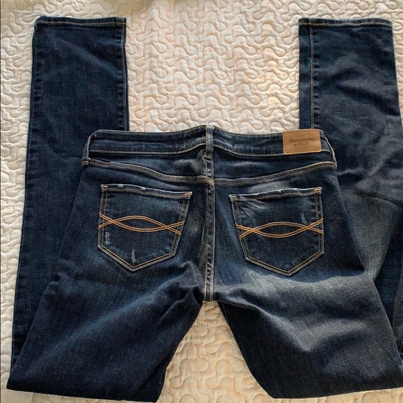 Abercrombie & Fitch dark blue skinny denim jeans - Picture 3 of 3